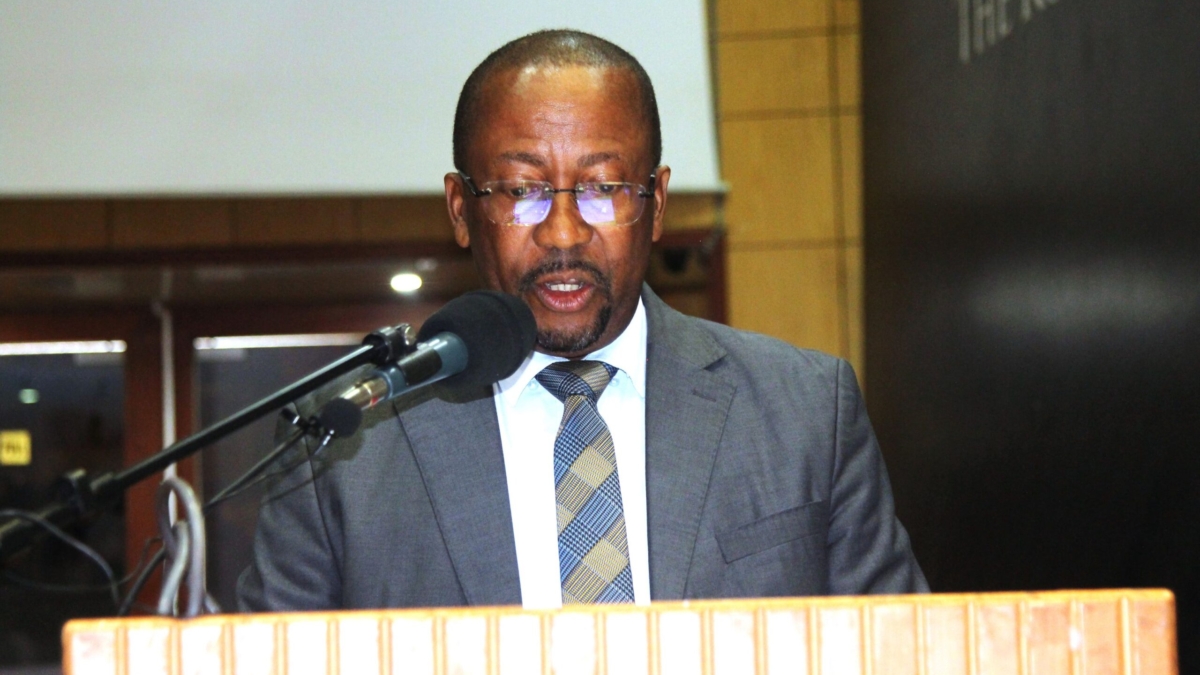 The APS-HRMnet President Africa and Deputy Permanent Secretary - President’s Office Public Service Management and Good Governance Mr. Xavier M. Daudi delivering keynote address during the official inauguration of TPS-HRMnet held at Arusha International Conference Centre in Arusha on 6th  May, 2024.